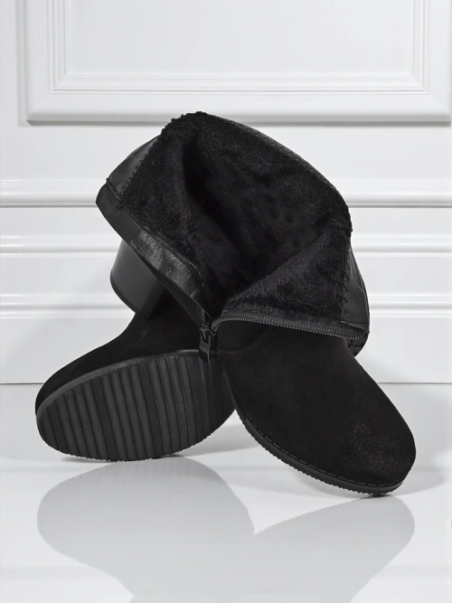 Жіночі ботильйони з еко замші на підборах Crimson Dusk