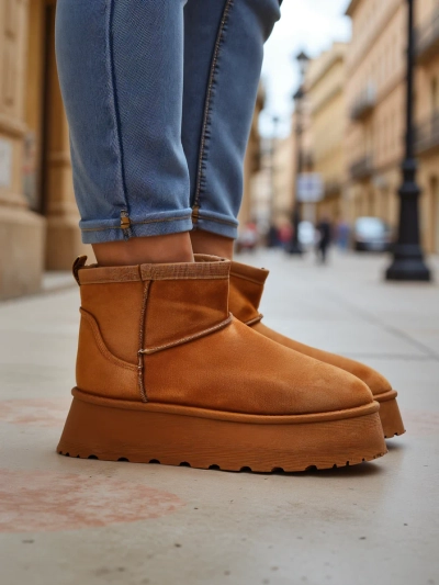 Royalfashion Kurzschuhe, die Frauen-Schneestiefeln ähneln Fortesse