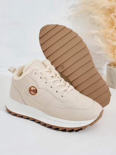Royalfashion Warmed women's sneakers with fur Casot