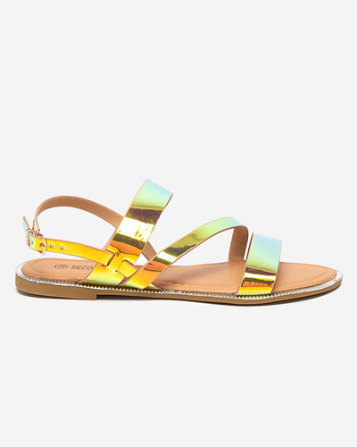 Goldene holografische Damensandalen Ajazz- Footwear