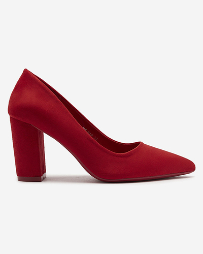 Rote Damen Öko-Wildleder-Pumps Duttos- Footwear