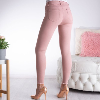 Rosa Hose mit hoher Taille - Hose 1