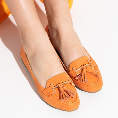Cilive Orangenmokassins mit orangefarbenen Fransen - Schuhe