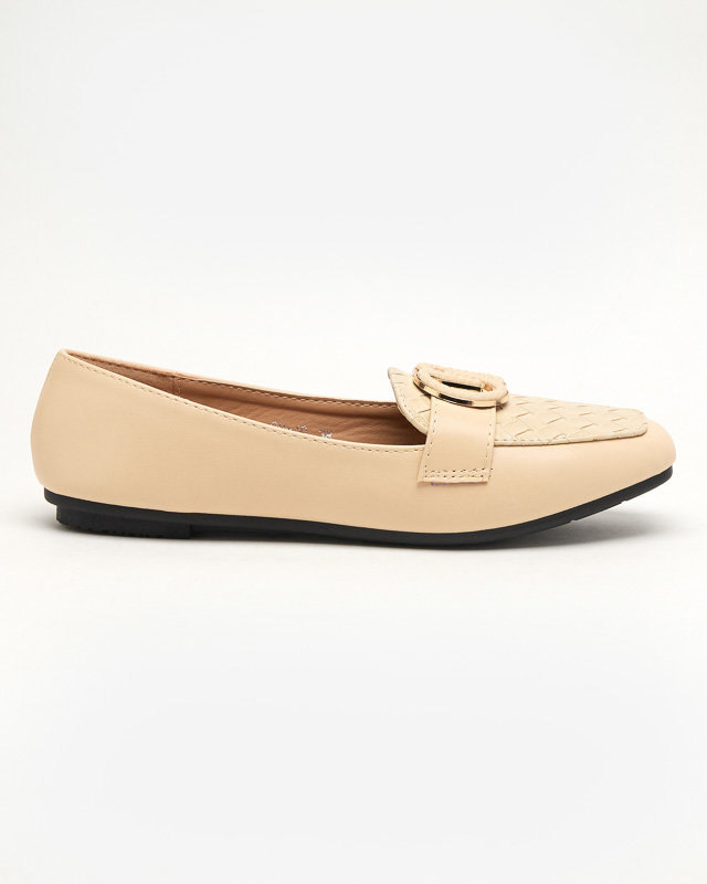 Eco-Leder-Loafer in Beige Amida - Schuhe