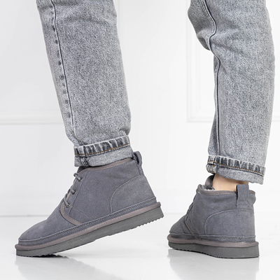 Graue Damen-Schneestiefel mit Fell Miusho - Schuhe