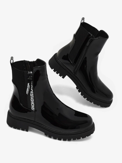Damen Lack Stiefeletten Somaliane