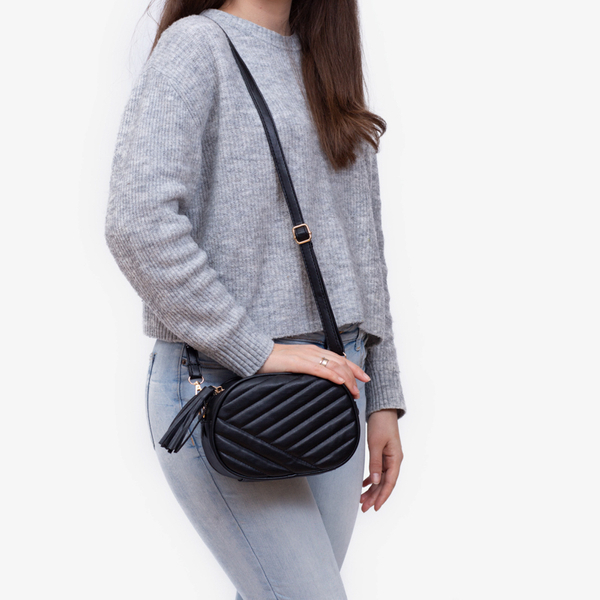 Schwarze gesteppte Damenhandtasche - Accessoires