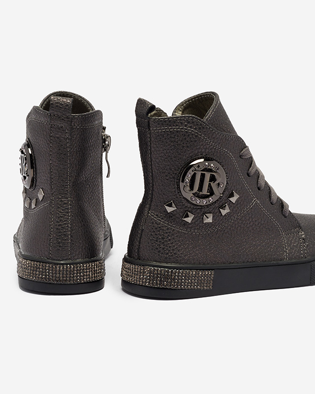 Graphite Mädchenstiefel mit Arikki-Dekoration - Schuhe