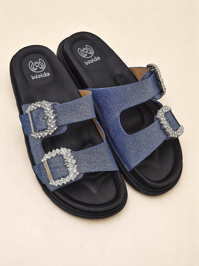 Royalfashion Damen-Slides mit Schnallen Mrs Aurora