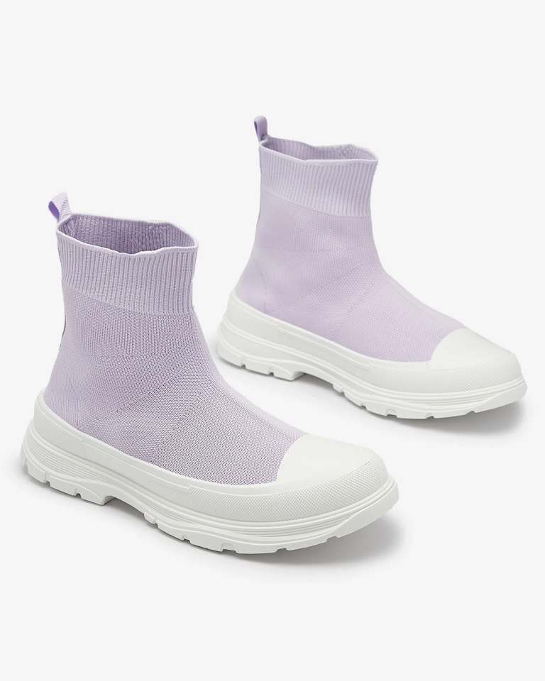 Lila Damen Slip-on hohe Sportschuhe a'la Turnschuhe Vertiks - Schuhe