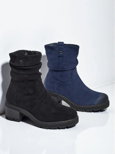 Höhere Damenstiefeletten aus Öko-Wildleder Carmine