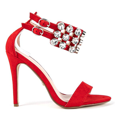 Rote Sandalen auf hohem Absatz mit Zirkonia Elvine - Footwear
