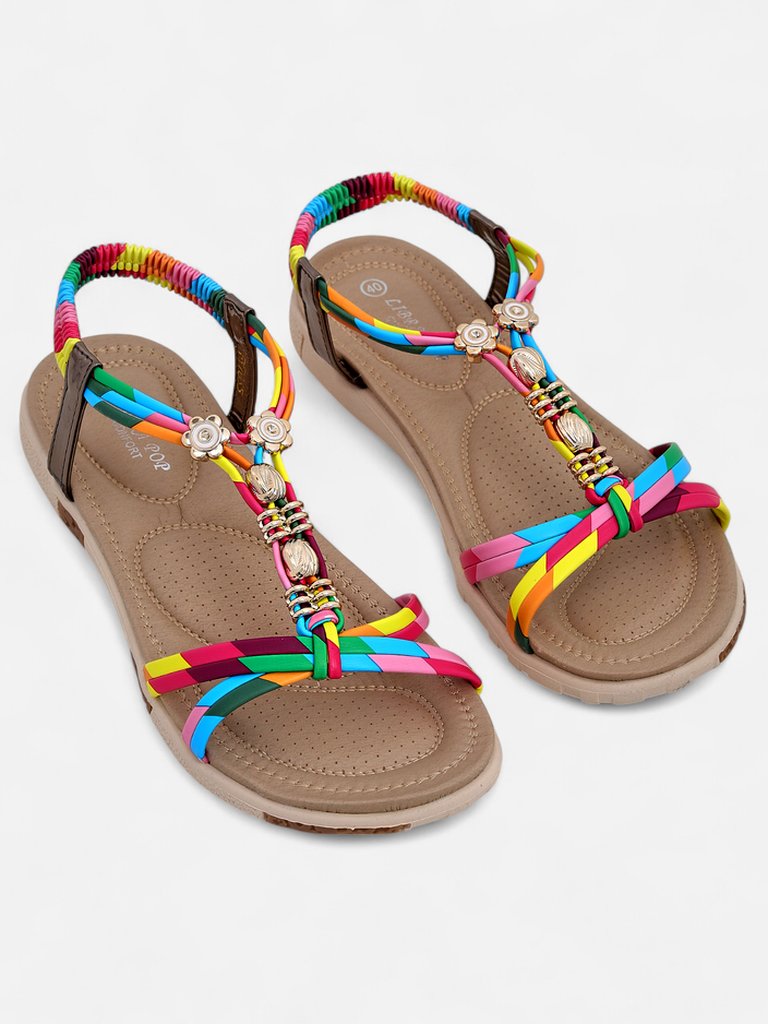 Royalfashion Damen-Sandalen mit Verzierungen Veve