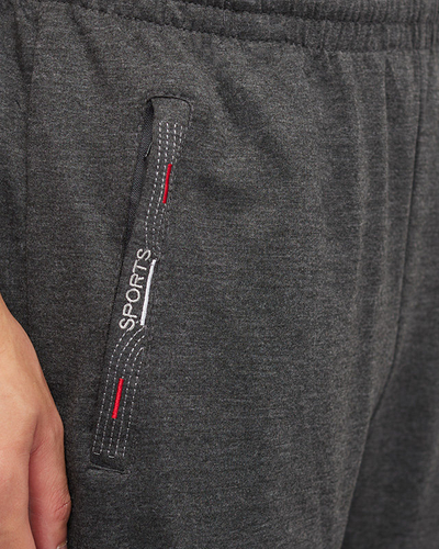 Dunkelgraue Trainingshose mit Kordelzug für Herren - Kleidung
