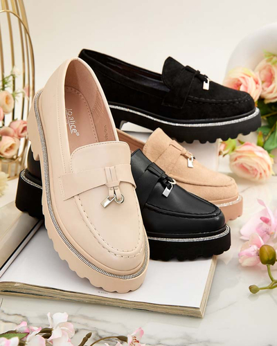 Royalfashion Damen Mokassins mit Zirkonen Ali