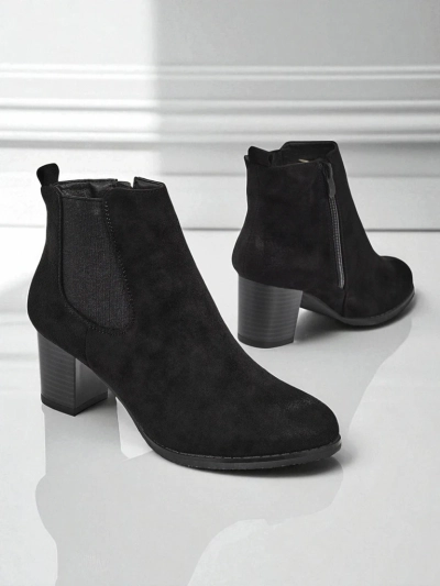 Damen Stiefeletten aus Wildlederimitat mit Absatz Velvet Trace