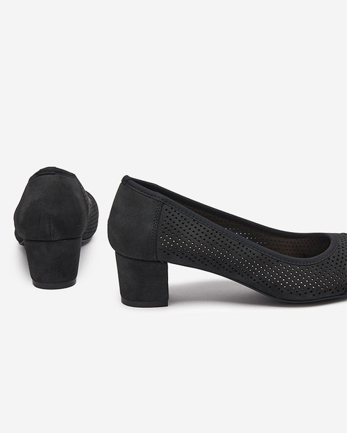 Чорні туфлі на підборах Pollam