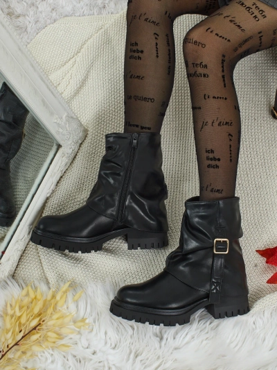 Höhere Damenstiefeletten Lunara aus Öko-Leder