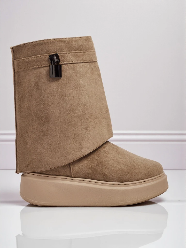 Kurze Damen-Schneestiefel mit abnehmbarem Schaft Elizze