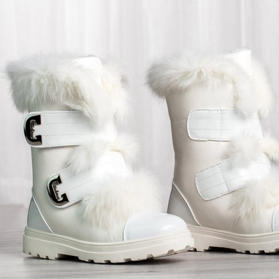 OUTLET Weiße Schneeschuhe mit Fell von Dassacia - Footwear