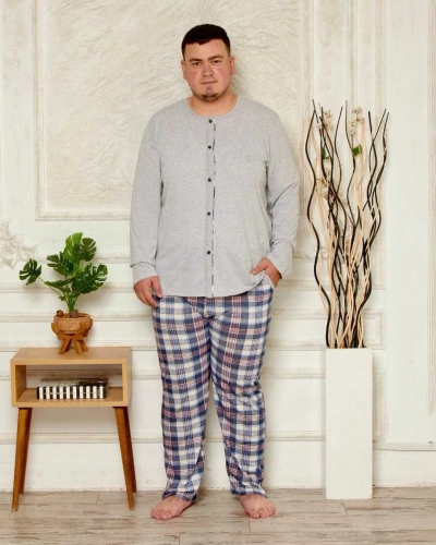 Royalfashion Herren-Pyjama aus Baumwolle mit Druck