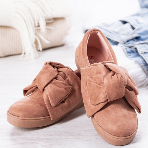 Рожевий накладка з бантом Каріса - Взуття 1