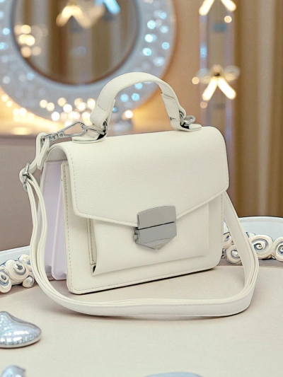 Royalfashion Damen Umschlagtasche mit Henkel Amalthea Avorio