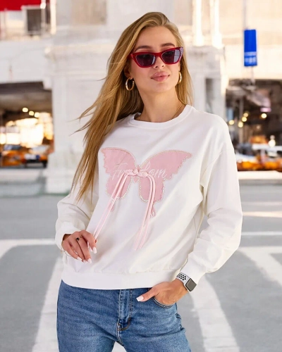 Жіночий бавовняний світшот з тонким принтом Royalfashion