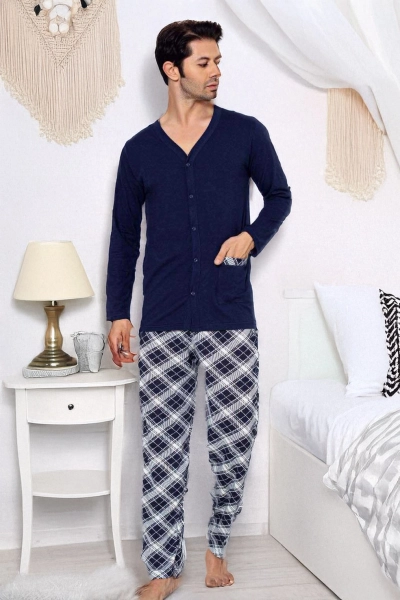 Royalfashion Baumwoll-Herrenpyjamas