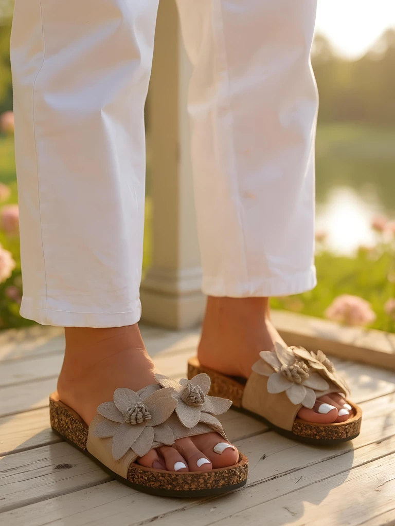 Royalfashion Damenflip-flops mit Blumenmuster