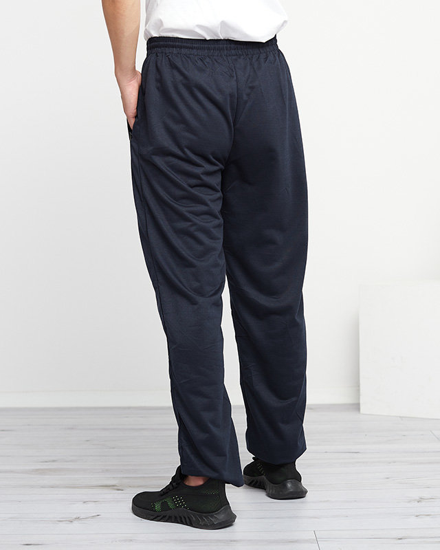 Marineblaue gerade Herren-Jogginghose mit Taschen - Kleidung
