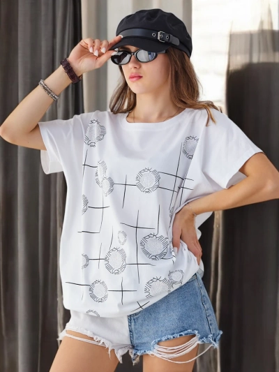 Royalfashion Damen Baumwoll-T-Shirt mit Druck