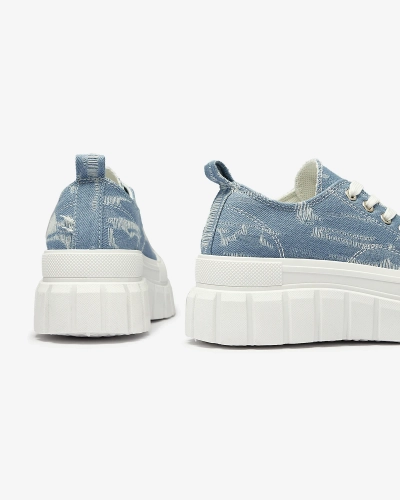 OUTLET Blaue Damen Plateau-Sneakers dexif - Schuhe