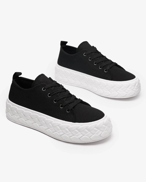Чорні спортивні кросівки на платформі Saddol- Footwear
