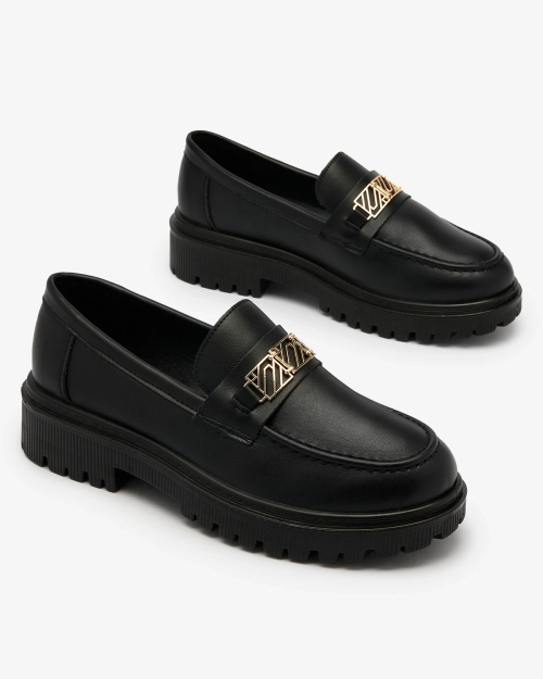 Royalfashion Чорні жіночі мокасини з екошкіри Syslavsa