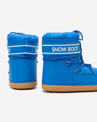 Royalfashion Blaue Damen-Schneestiefel mit Rahmen Soblesia