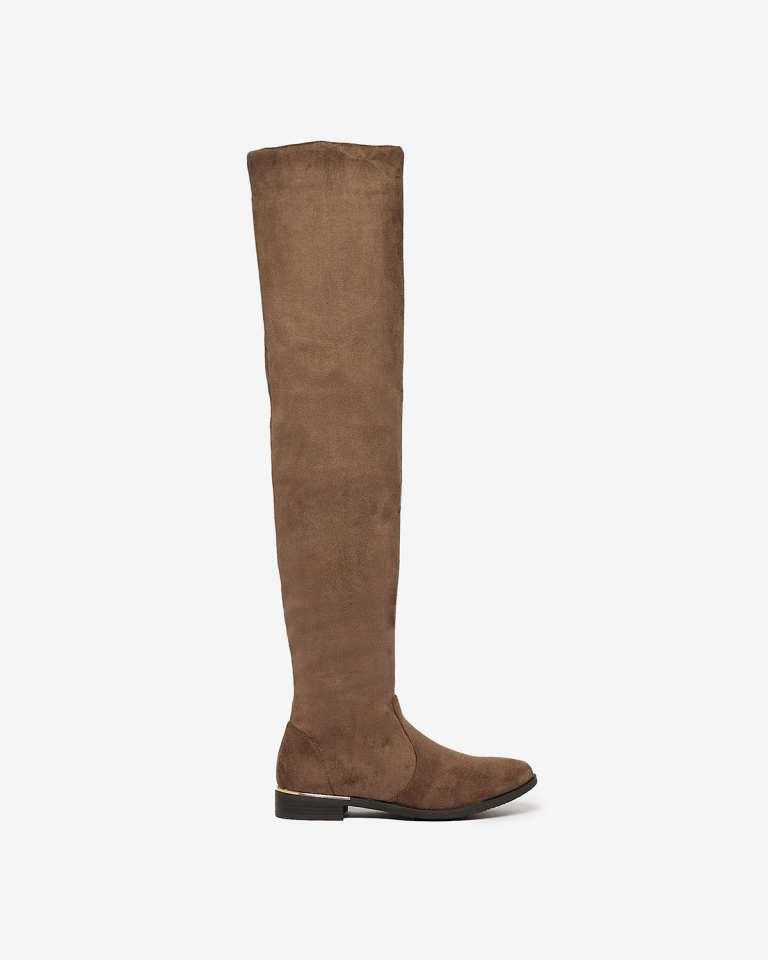 Royalfashion Brown Women's Tall Elegant Boots
