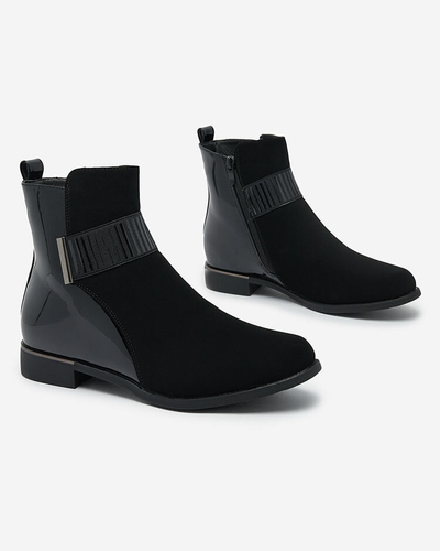 Royalfashion Schwarze matte Damenstiefel Reperra