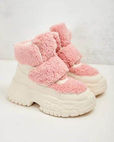 Royalfashion Damen Schneestiefel mit Schafsfell Segulla