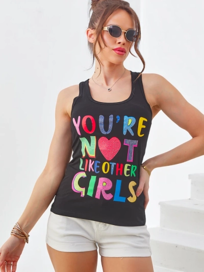 Royalfashion Damen Baumwolltanktop mit Trägern und einzigartigen Drucken