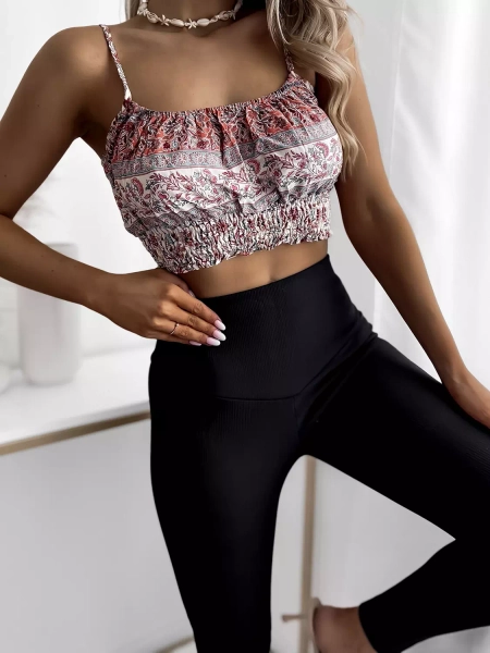 Schwarze, gerippte Leggings für Damen - Kleidung