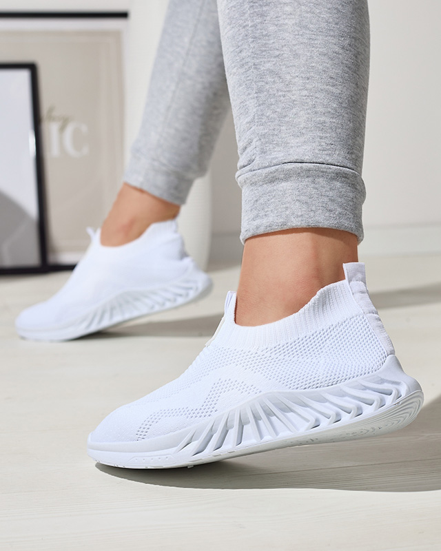 Weiße Stoff Damen Sportschuhe Rozane- Footwear weiß