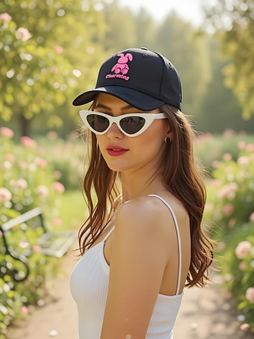 Royalfashion Кепка з нашивкою з кроликом, що підморгує