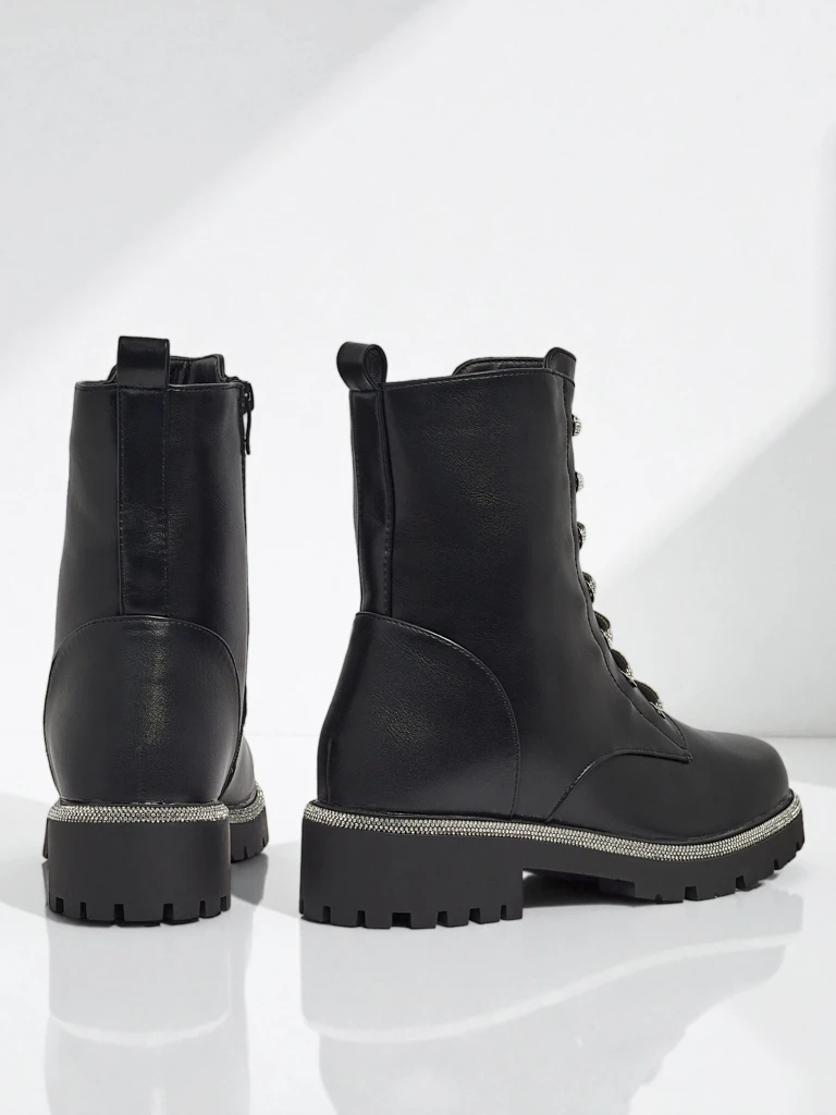 Öko-Leder Schnürstiefeletten Damen Lunara