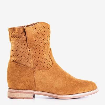 Braune Cowboystiefel mit verdecktem Keil Taize - Footwear