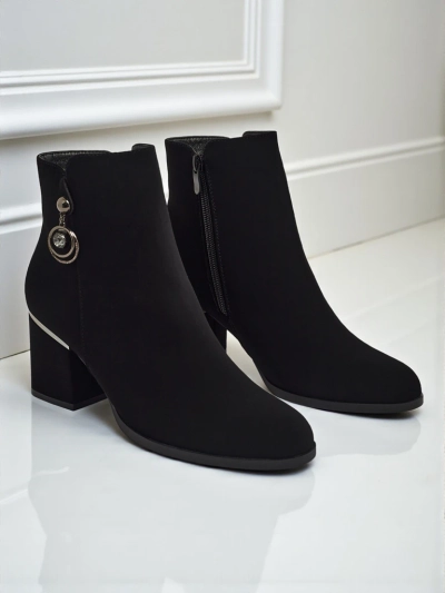 Damen Stiefeletten Matt mit Blockabsatz Vioi