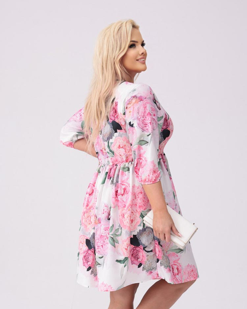 Royalfashion Жіноча сукня до коліна з принтом PLUS SIZE