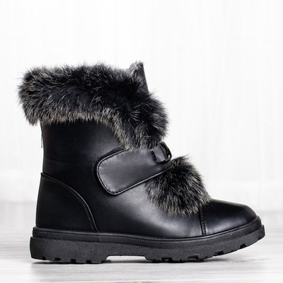 Schwarze Schneeschuhe mit Fell All About You - Schuhe 1