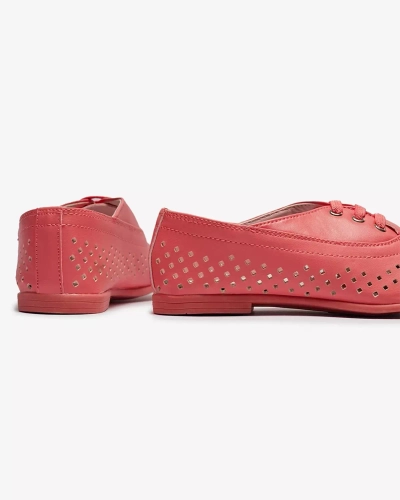 Rosa durchbrochene Mokassins für Kinder Janno- Footwear