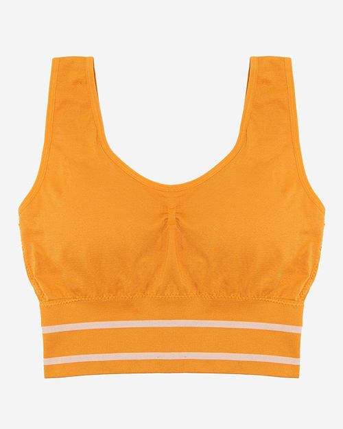 Гірчичний жіночий спортивний бюстгальтер - Нижня білизна